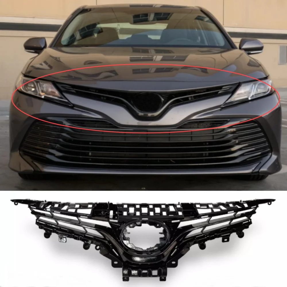 

Для2018-2020 американская версия Toyota Camry LE XLE передний бампер, рассеивание тепла, решетка из АБС-пластика, верхняя решетка 53101-06E30