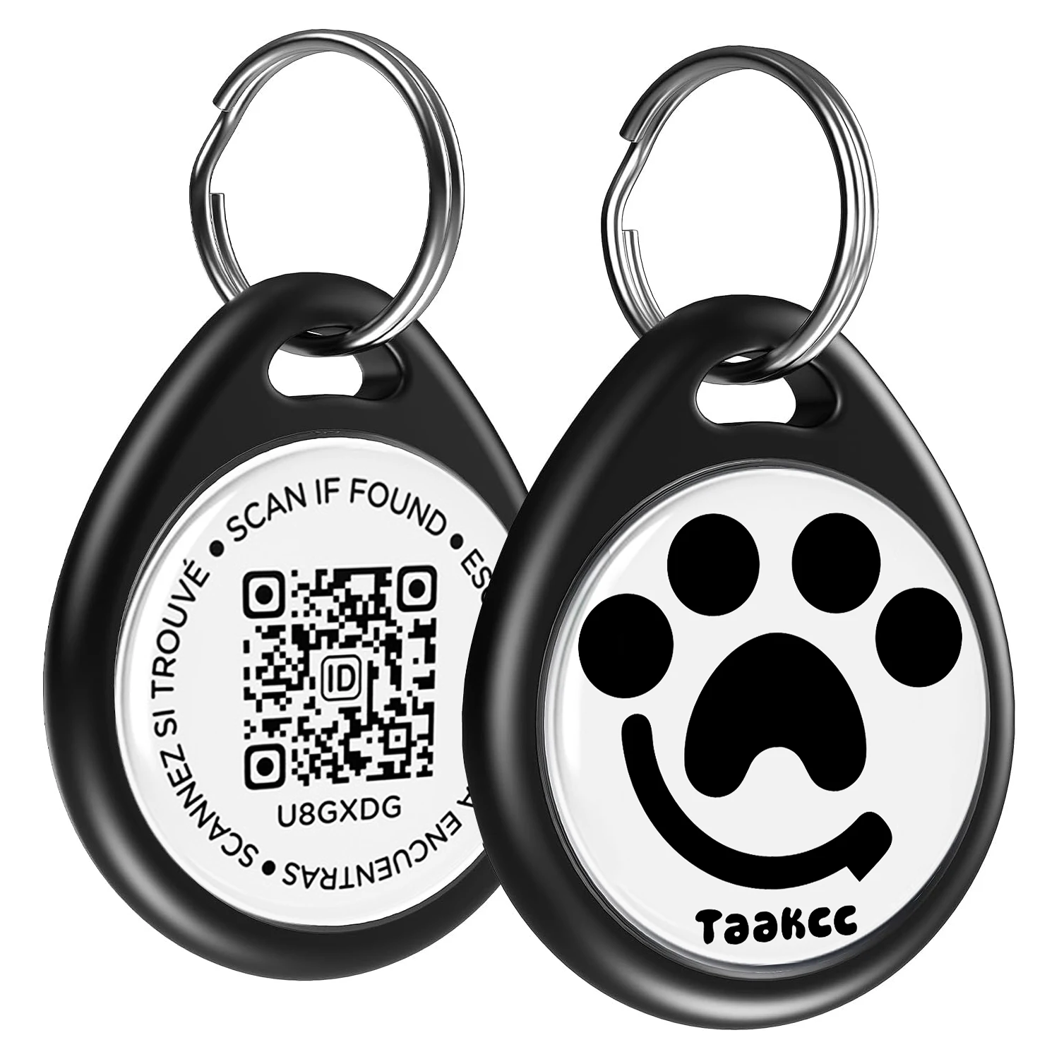 QR ID Pet Tag, ABS Dog Tag with QR Code, Real-time Scan Alerts, Record Pet Profile, No Subscription or Fees