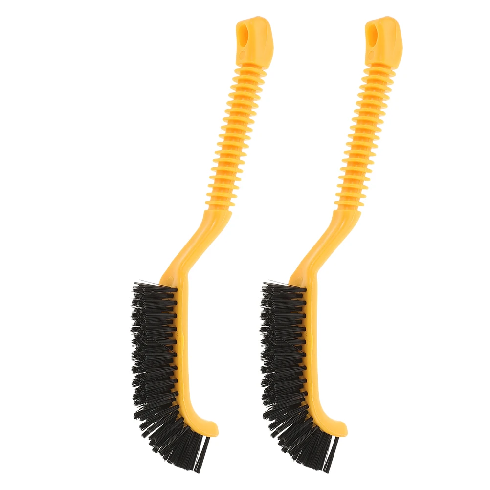 

2pcs Tire Cleaning Brush Car Wheel Rim Scrub Plastic Handle Soft Bristles Cleaning Brushes Household Use Detailing Kit Car Tire
