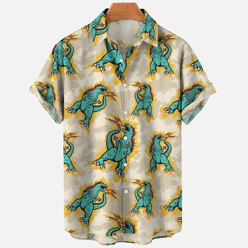Hawaiian Shirts For Men Fashion Comfortable Unisex Short Sleeve Tops Beach Travel Surf Casual Oversized Men's