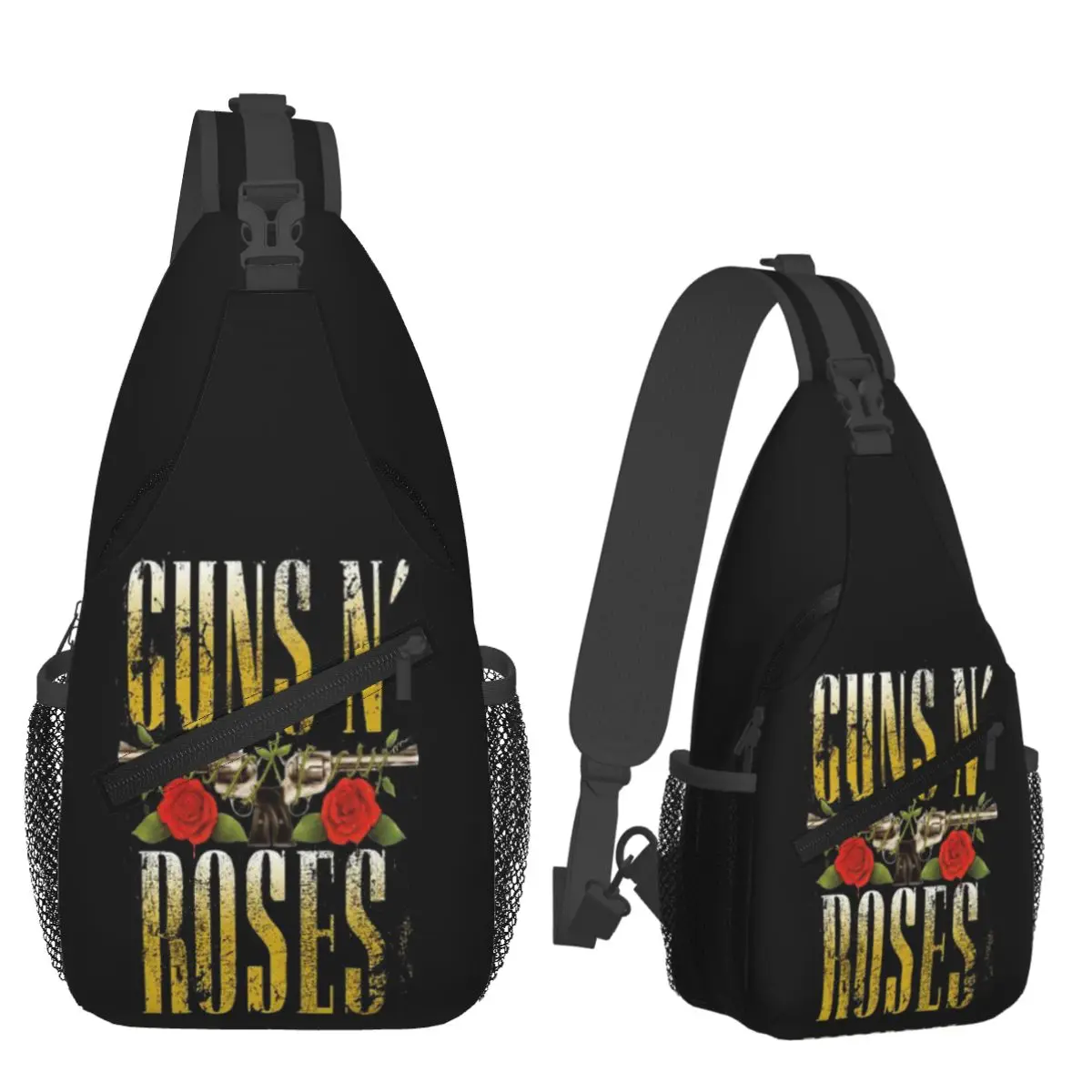 

Guns N Roses Lightsaber Merch Chest Bag Men Sling Crossbody Backpack Chest Bag Traveling Hiking Daypack Shoulder Bag