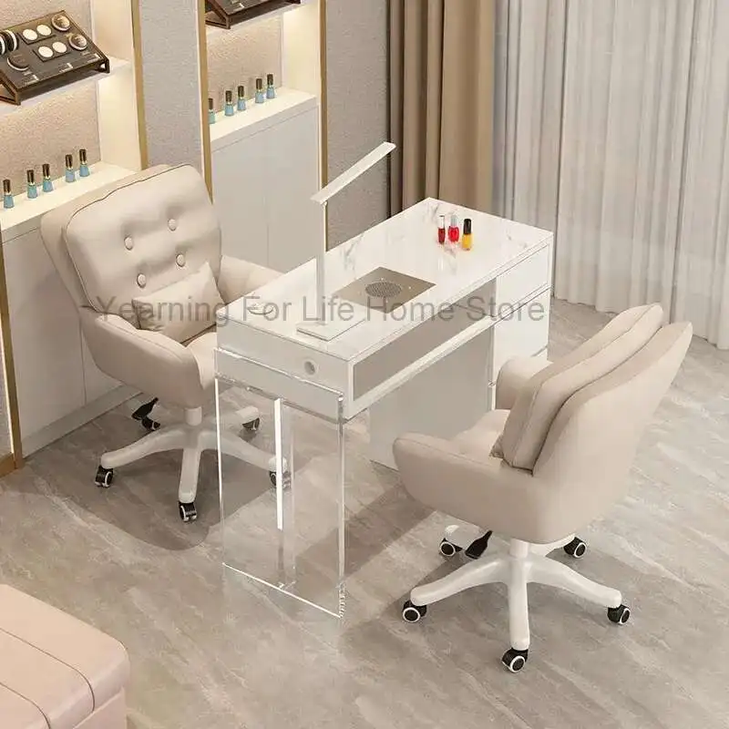 

Nail Supplies Equipment Acrylic Tables Professional Manicure Dust Collector Desk Nails Beauty Table Manicure Tafel Furniture