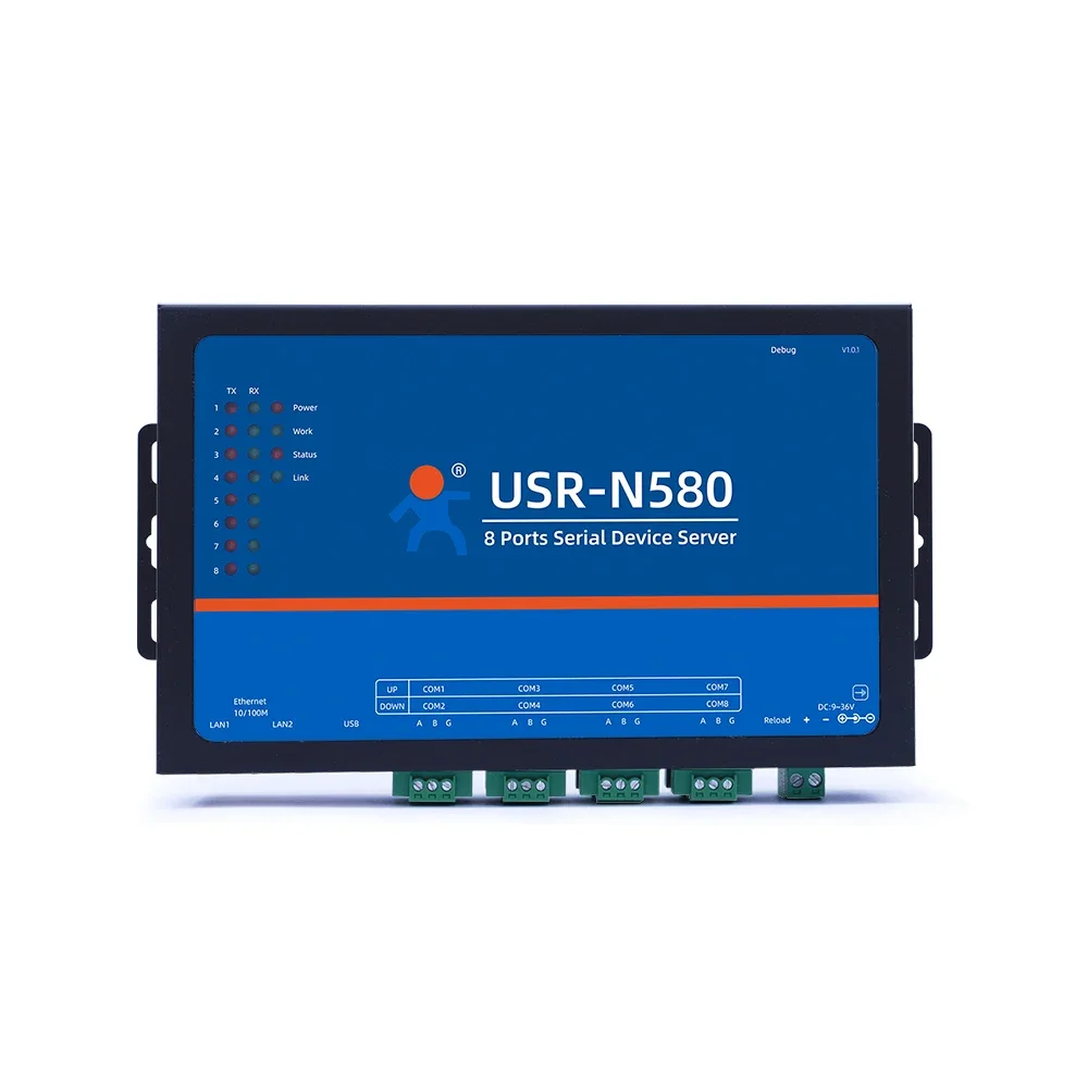 NF 8 RS485 Ports Serial Ethernet Converter IOT Server of Modbus Gateway RTU to Modbus TCP USR-N580