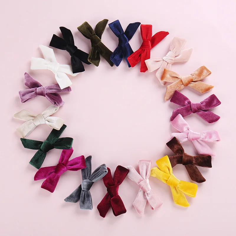 

Velvet Bows Hair Side Clip Baby Girls Hairpin Toddler Party Duckbill Clip Kids Barrette Hairgrips Infant Cute Hair Accessories