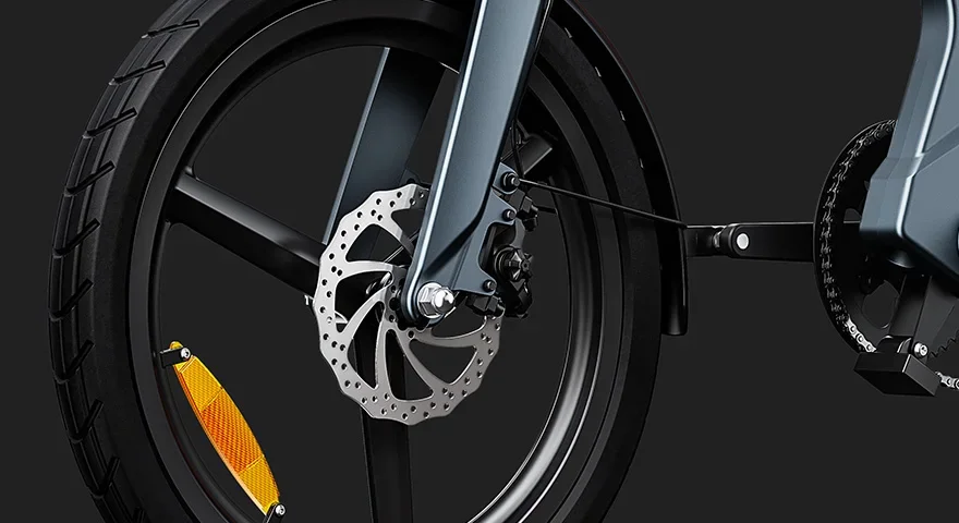 DYU T1 Elektrofahrrad 250W Bürstenloser Motor 36V10AH Lithium-Batterie Magnesiumlegierung E-Bike für Erwachsene 20-Zoll-Reifen Faltbares E-Fahrrad – Detail 7