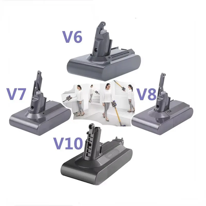 8000mAh For Dyson V6 V7 V8 V10 Rechargeable Bateria SV10 SV11 SV12 SV09 Vacuum Cleaner Battery DC58 Battery for Sony Battery Cel