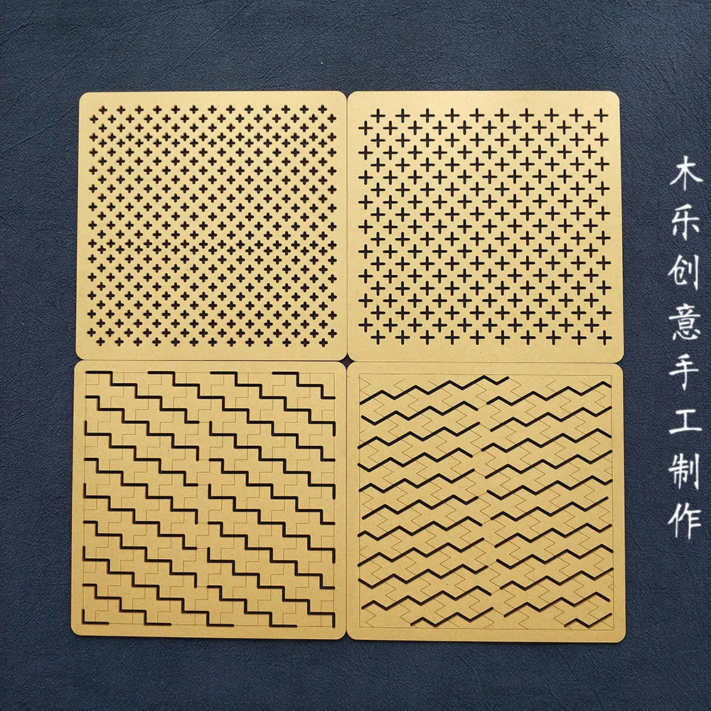 fabric art patchwork tool Quilting ruler Acrylic Sashiko design mould Template  embroidery kit  التطريز  наборы для 22x22cm