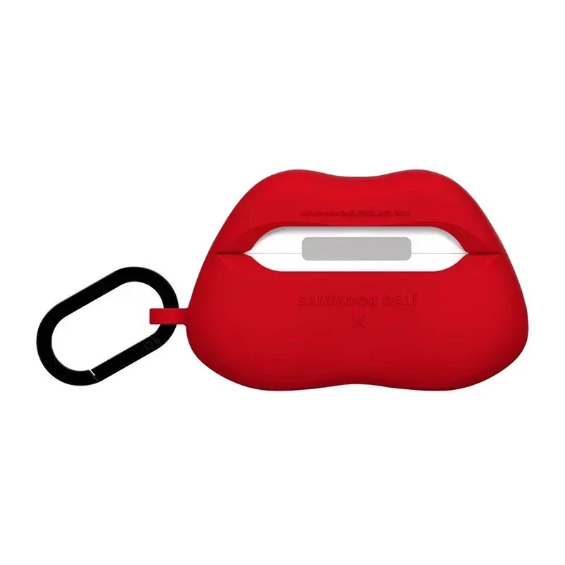 에어팟 Pro Pro2 이어버드용 실리콘 케이스, 후크 커버, 크리에이티브 패션, 빨간 입술