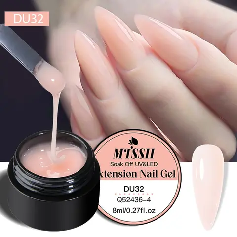 Mtssii 퀵 익스텐션 네일 젤, 베르니스 누드 밀크 화이트 젤 네일 광택제, UV 반영구 네일 아트, 매니큐어 도구, 8ML