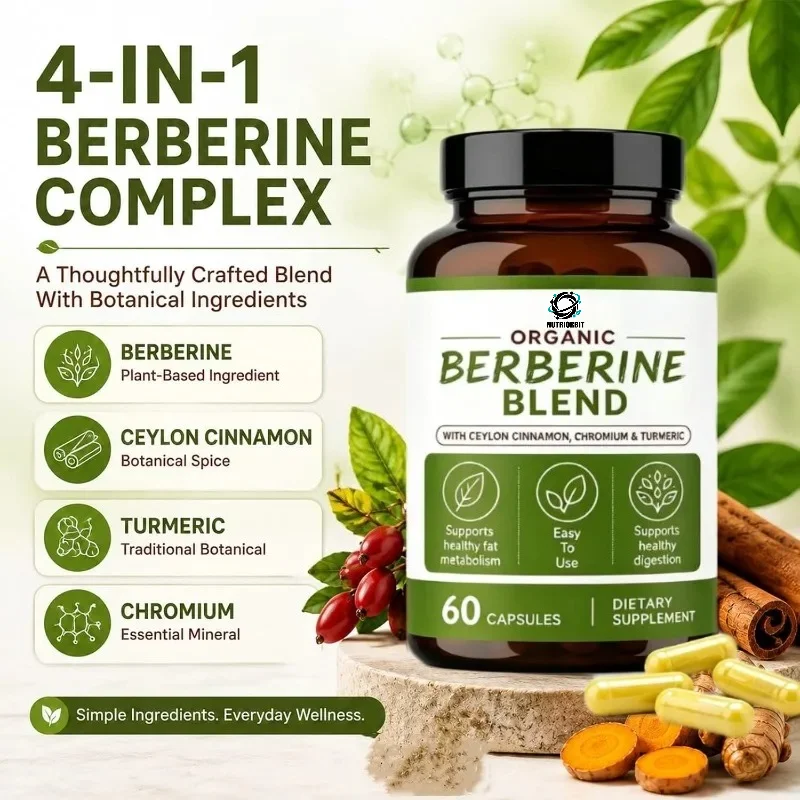 Natural Berberine, Ceylon Cinnamon, and Chromium,  60 Vegetarian Capsules