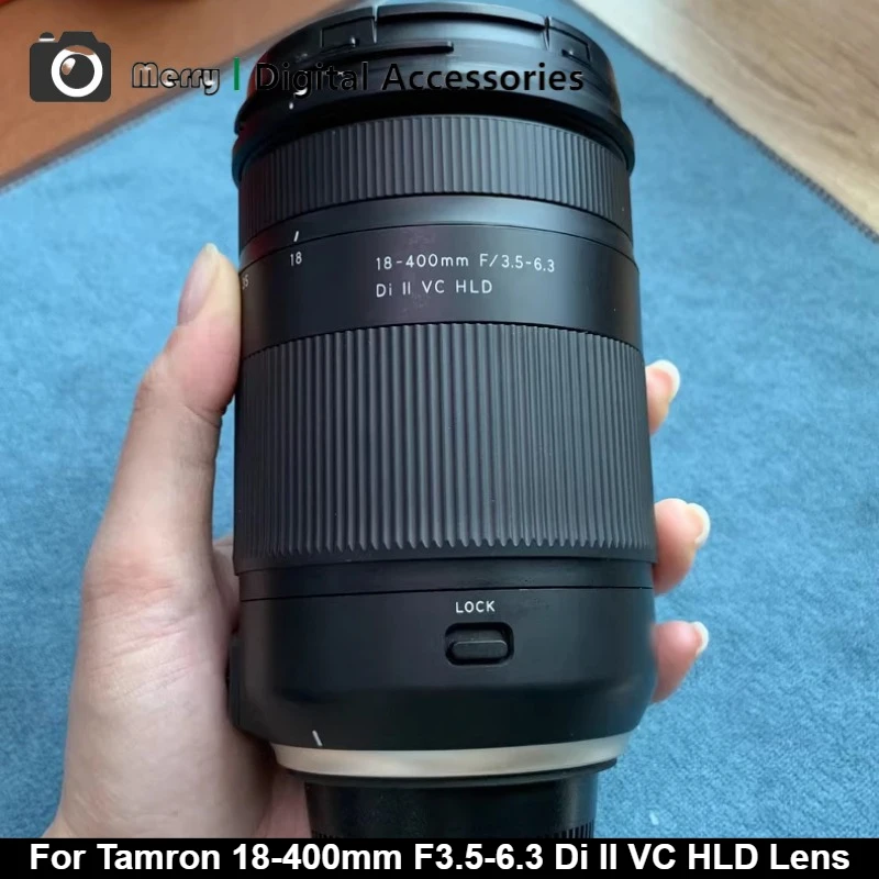 95% nuevo genuino para Tamron 18-400mm f/3,5-6,3 Di II VC HLD (B028) APS-C teleobjetivo zoom lente para cámaras Canon para cámaras DSLR Nikon