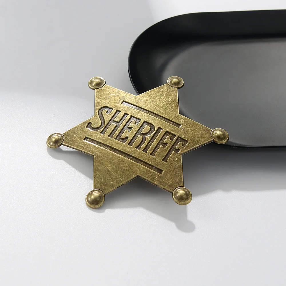 نجمة شريف المعادن المينا شارة خمر الرجعية الهالووين حزب بروش للنساء الرجال الإكسسوارات هدية #2