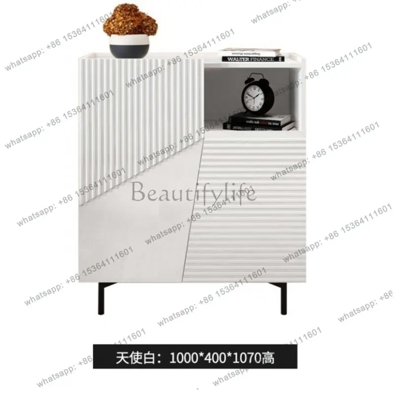 Italian light luxury lacquered entrance cabinet entrance hall modern simple living room decoration storage cabinet