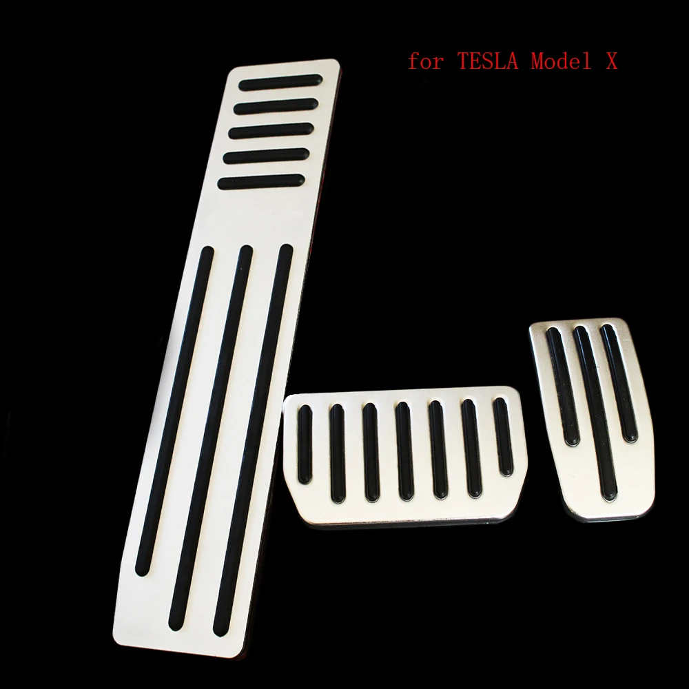 

3pcs Aluminium alloy Accelerator Foot Rest Modified Pedal Pad for TESLA Model X Car Styling Decoration Accessory Plate