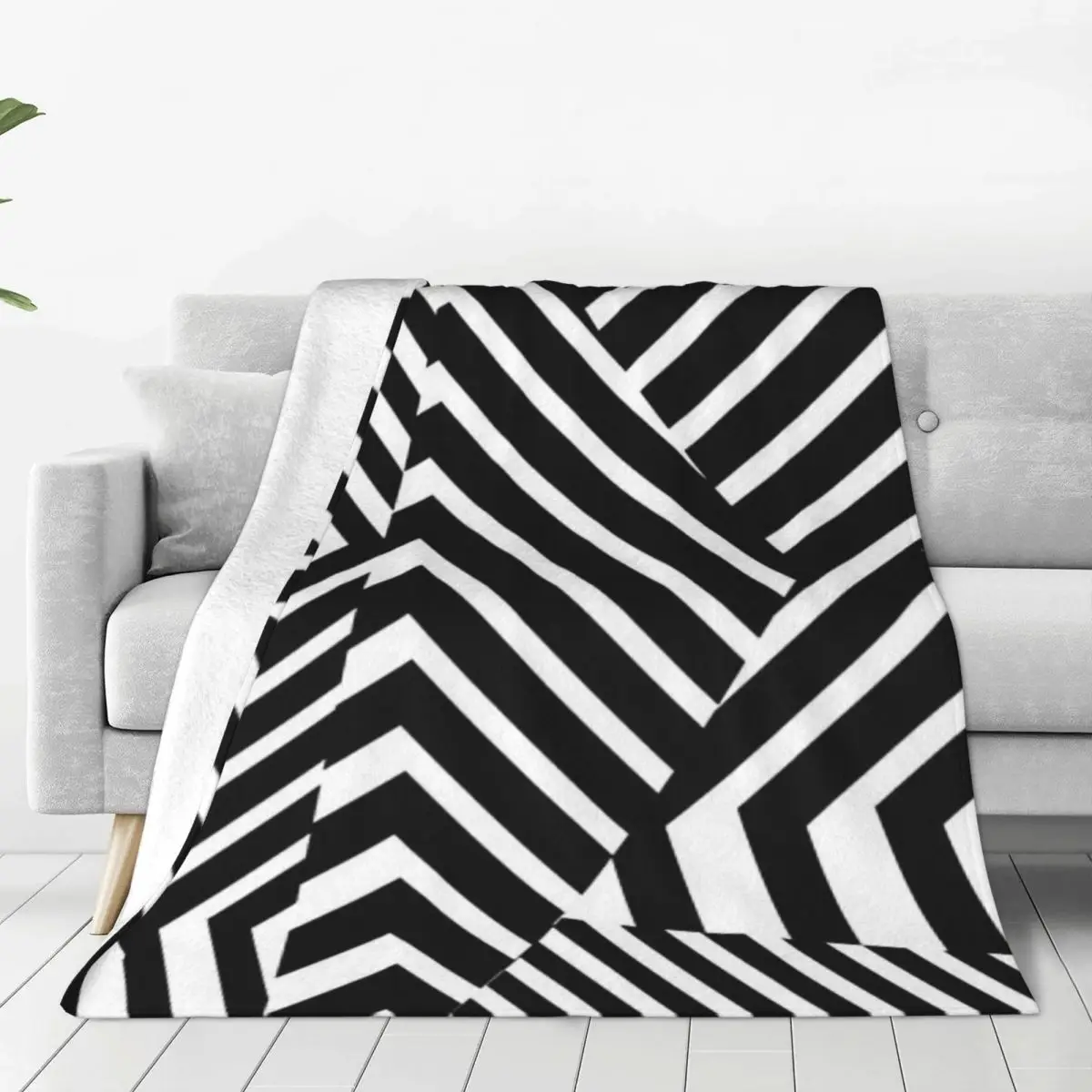 Dazzle Camouflage Blanket Flange Textile Decor Portable Super Soft Throw Blankets for Home Office Plush Thin Quilt