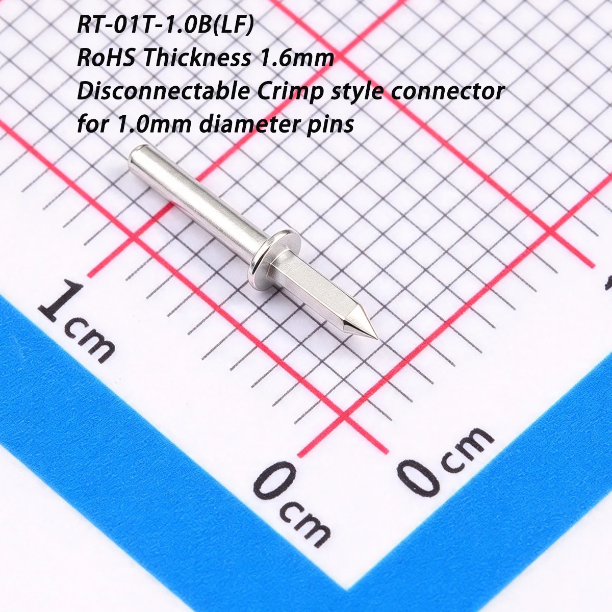 50PCS RT-01T-1.0B(LF) 5A AC/DC 20~26AWG Thickness 1.6mm NEW Original Disconnectable Crimp style connector for 1.0mm diameter pin