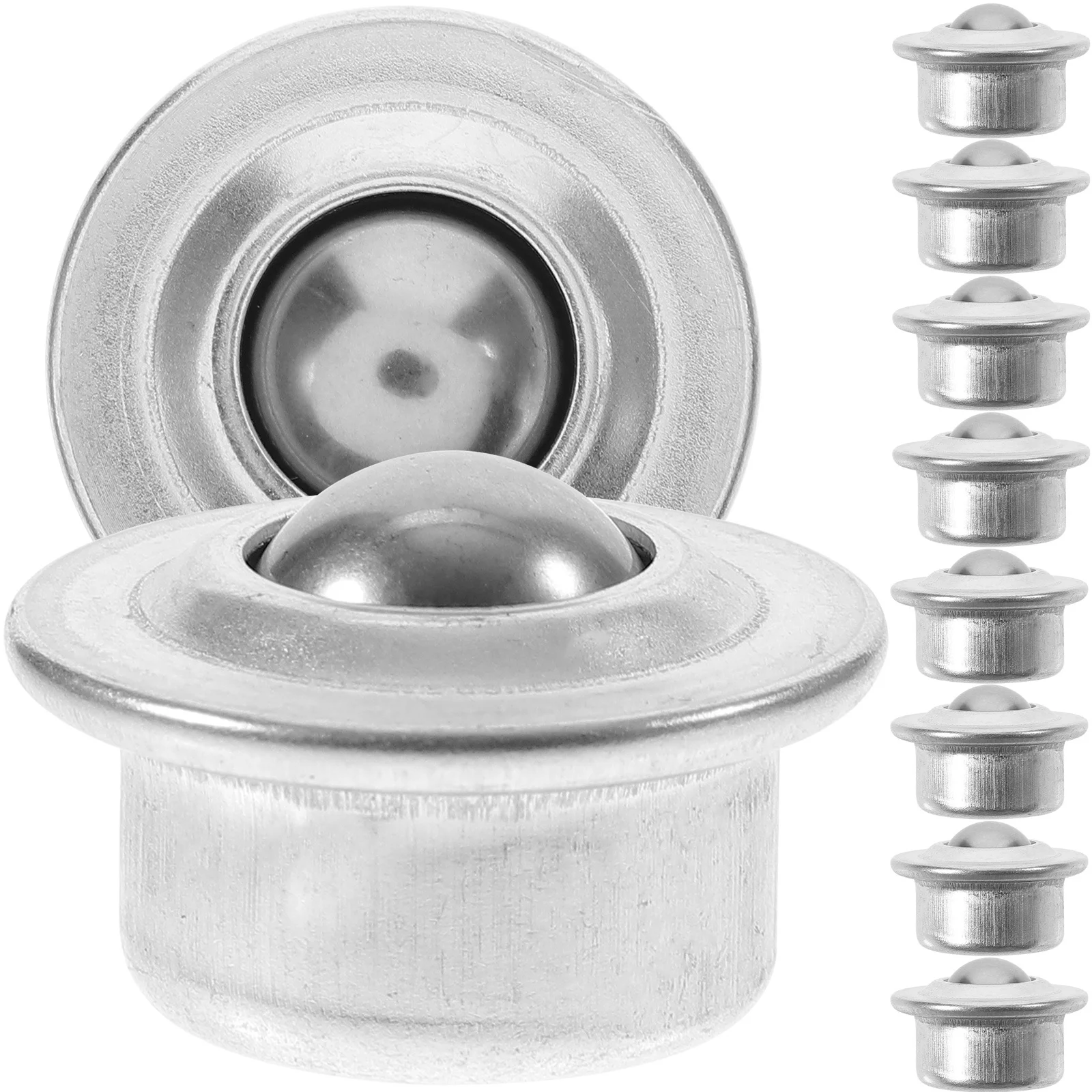 

10Pcs Stainless Steel Ball Bearing Casters Premium Hardened Plated Rotate 360 Transfer Bearings Roller Transfer Wheel Bearings