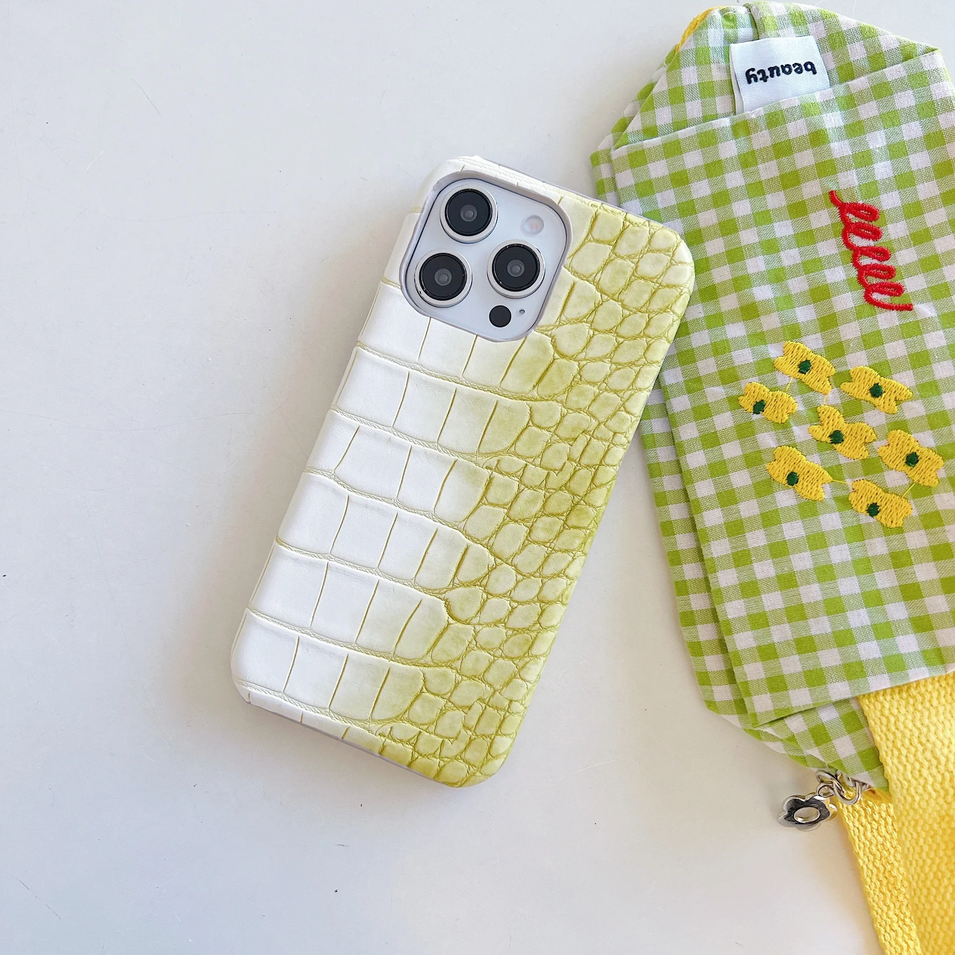 

New Himalaya Crocodile Pattern Suitable for iPhone 16 Case 15Promax Half Pack 14Pro Anti Drop 13 Light Luxury Protection Cover