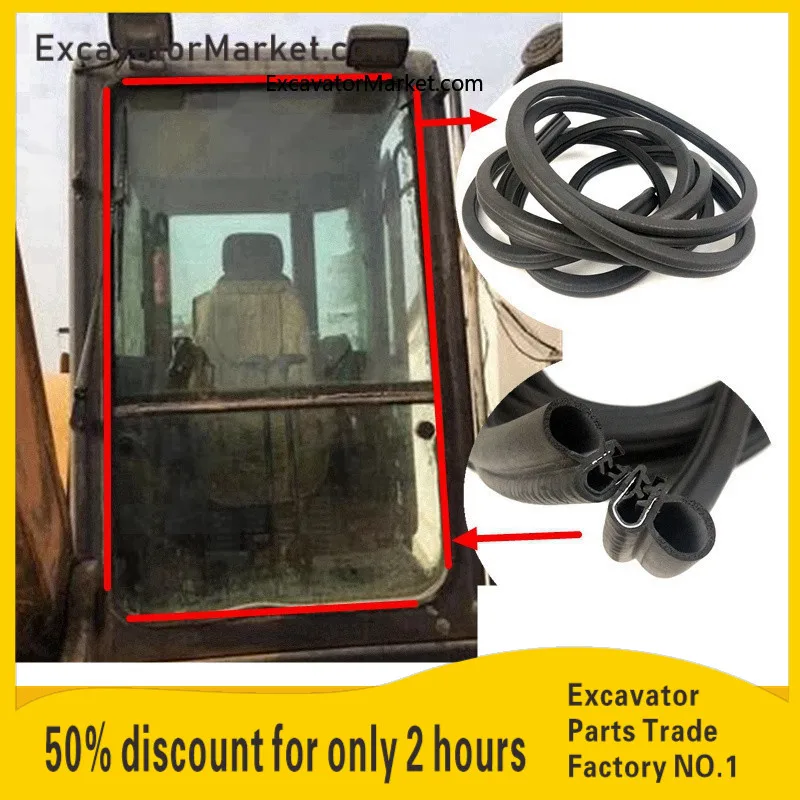 

Уплотнение переднего лобового стекла для Liugong 906D 75E 913E915E 920E, резиновое уплотнение, звукоизоляция, Запасной Кожаный экскаватор