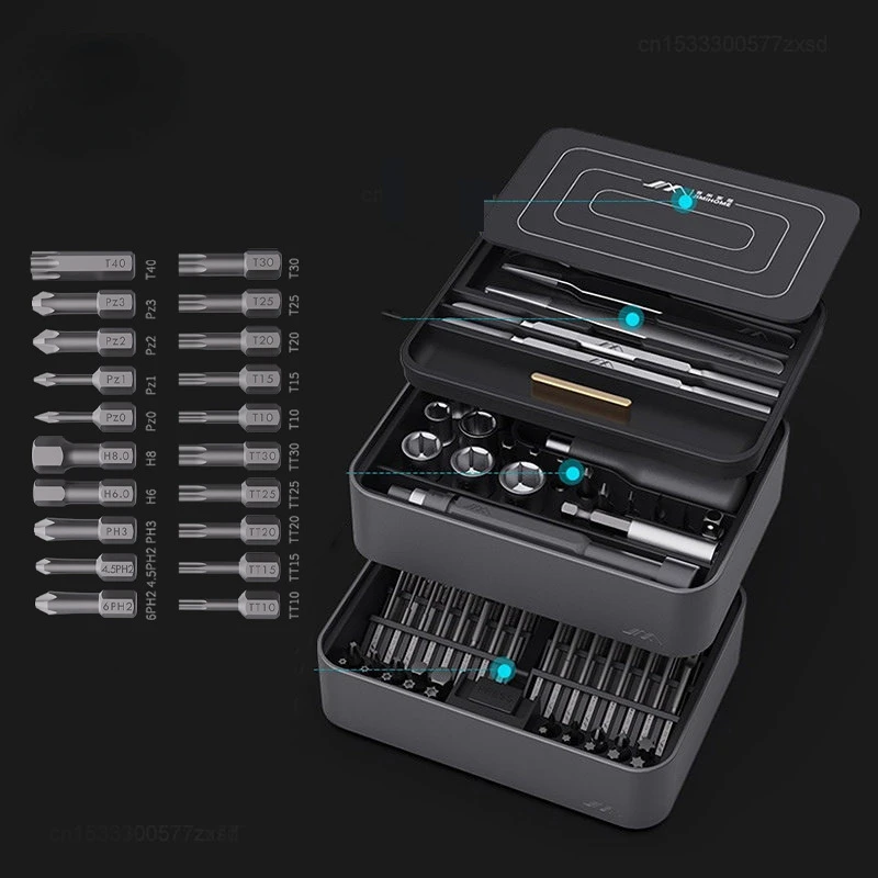 Xiaomi JIMIHOME FM3 100 in 1 Screwdriver Kit Magnetic Bits Tweezers Extension Rod Ratchet Wrench Tools Screw Driver Kit Bits