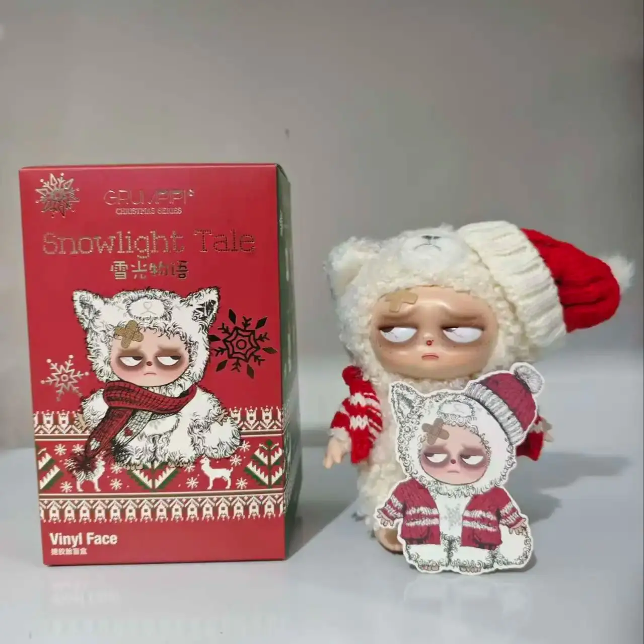 Christmas Limit Sleepless Grumpipi Snowlight Tale Series Blind Box Vinyl Anime Figur Puppen Mystery Box Anhänger Weiß Grumpipi