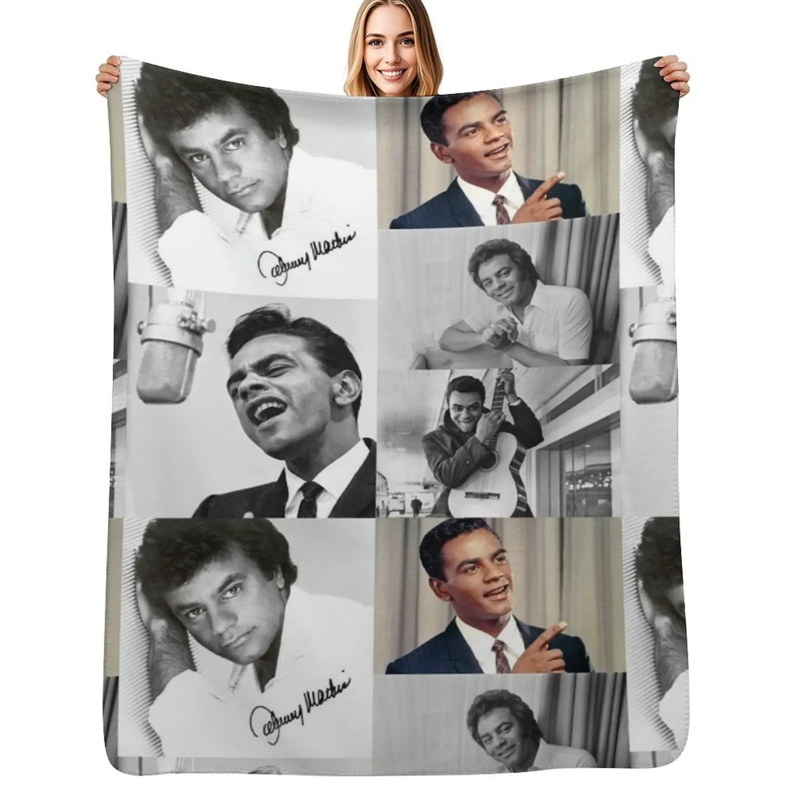

johnny mathis collage Throw Blanket Nap Designers Thermals For Travel Bed Blankets