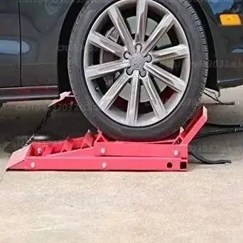 Portable Hydraulic Car Ramp 2T Capacity Household Vehicle Lifting Easy Carry Ramp for Vehicle Mounting