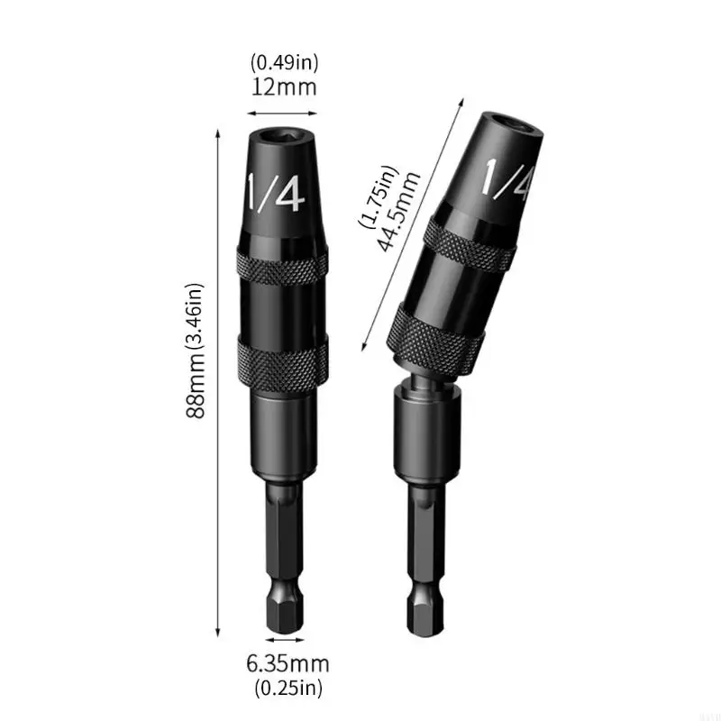 1/4'' Hexagonal Shank Pivoting Bit Tip Holder For Drills And Screwdriver With Light Weight Ergonomic Design M4YD