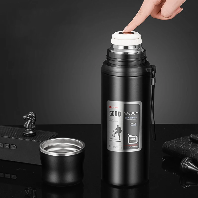 Stainless Steel Thermos Tumbler Leakproof Sports bottle Insulated Cups Tea Coffee Water Bottles Outdoor Travel Thermal Cups
