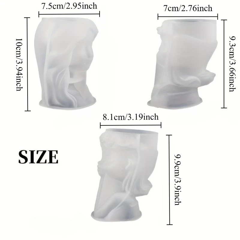 Silicone Mold, Clay Molds, Plaster Flowerpot/Candle Holder Molds, Concrete Plant Pot Molds for Making Potted Plants