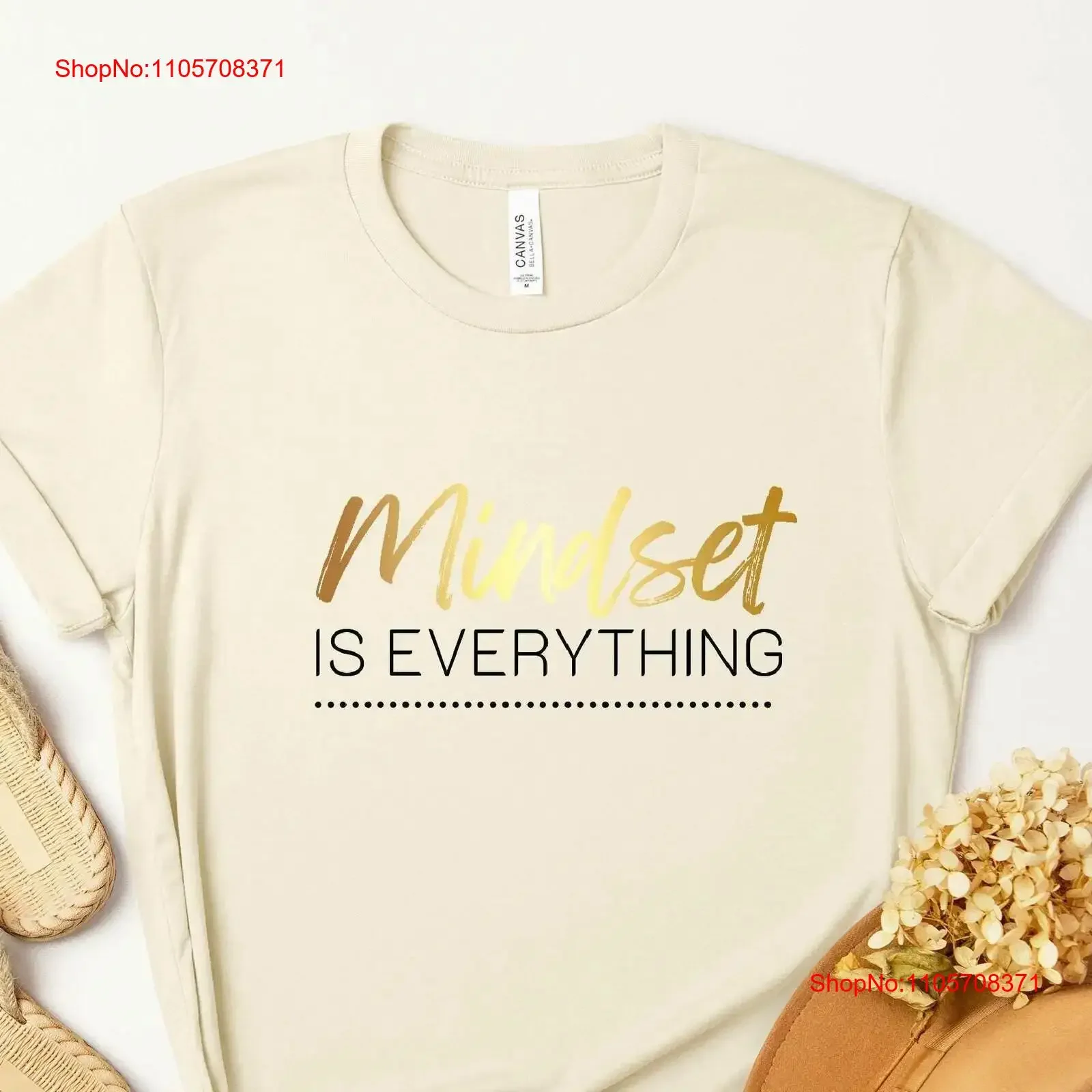 Mindset is Everything Inspirational T Shirt Uplifting for Positivity Mental Health Perfect Motivational SweaT vintage Washed