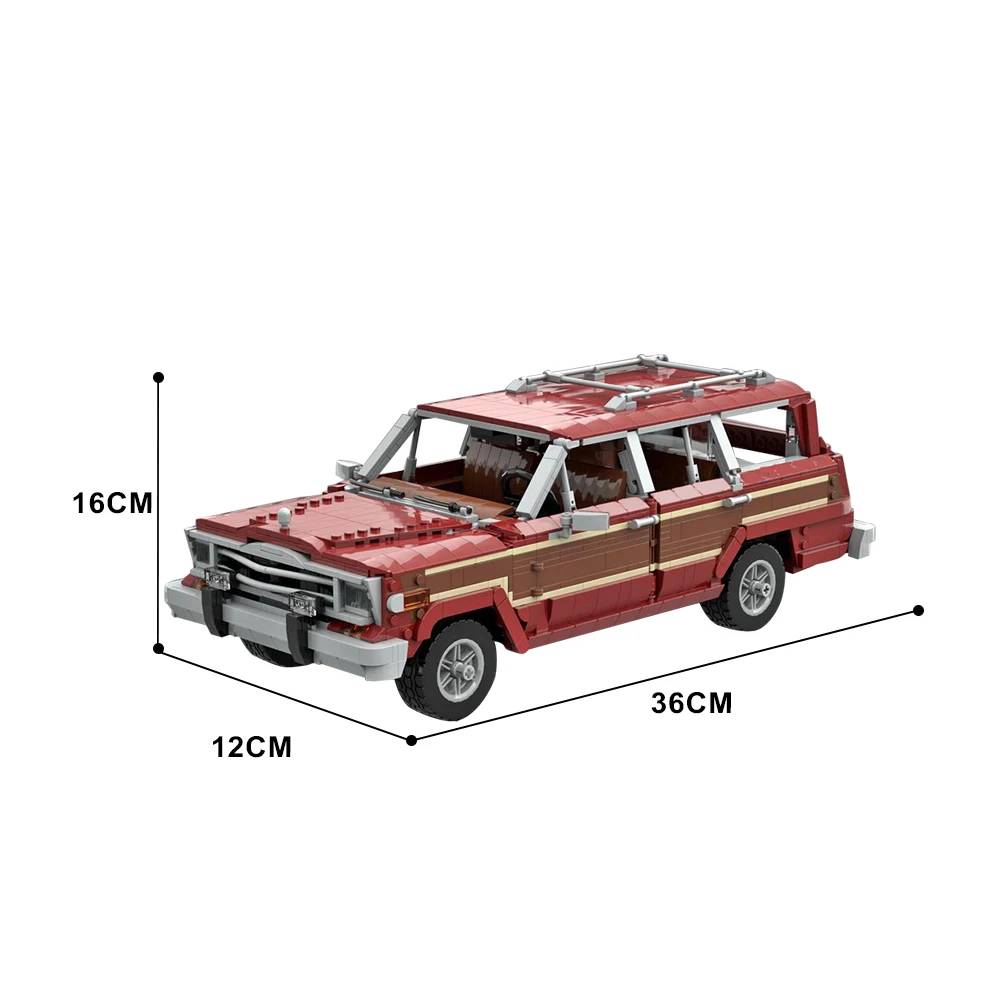 Gobricks Moc Jeep Grand Wagoneer Skyler White\'s car Breaking Bad Bricks Building Block Set Educational Toys For Kids Gifts