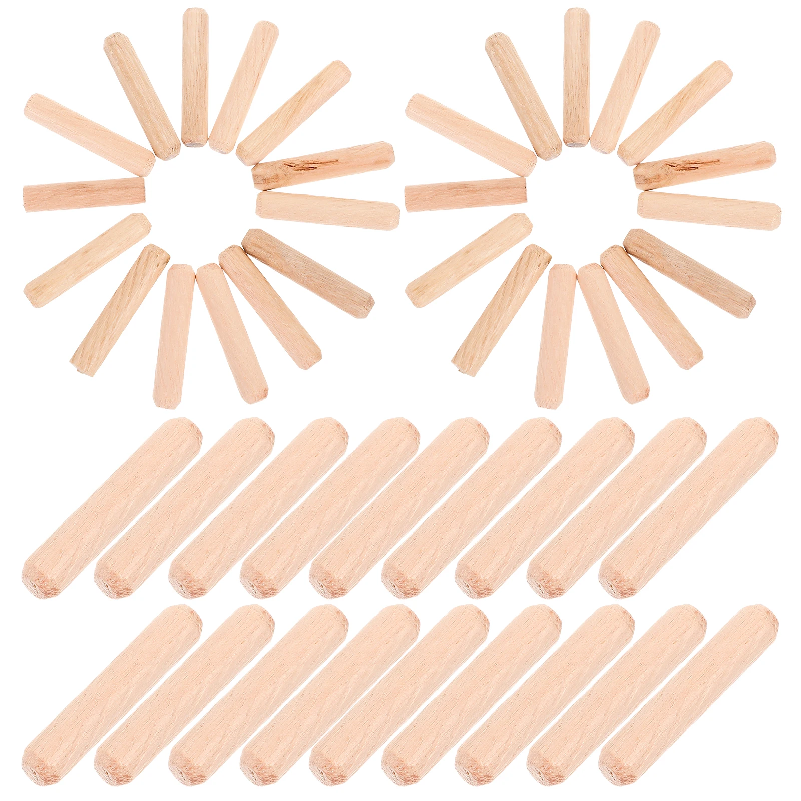 

1000 Pcs M6x30mm Wooden Dowels Solid Hardwood Rods Furniture Craft DIY Woodworking Projects Sturdiness Prevent Deformation Easy