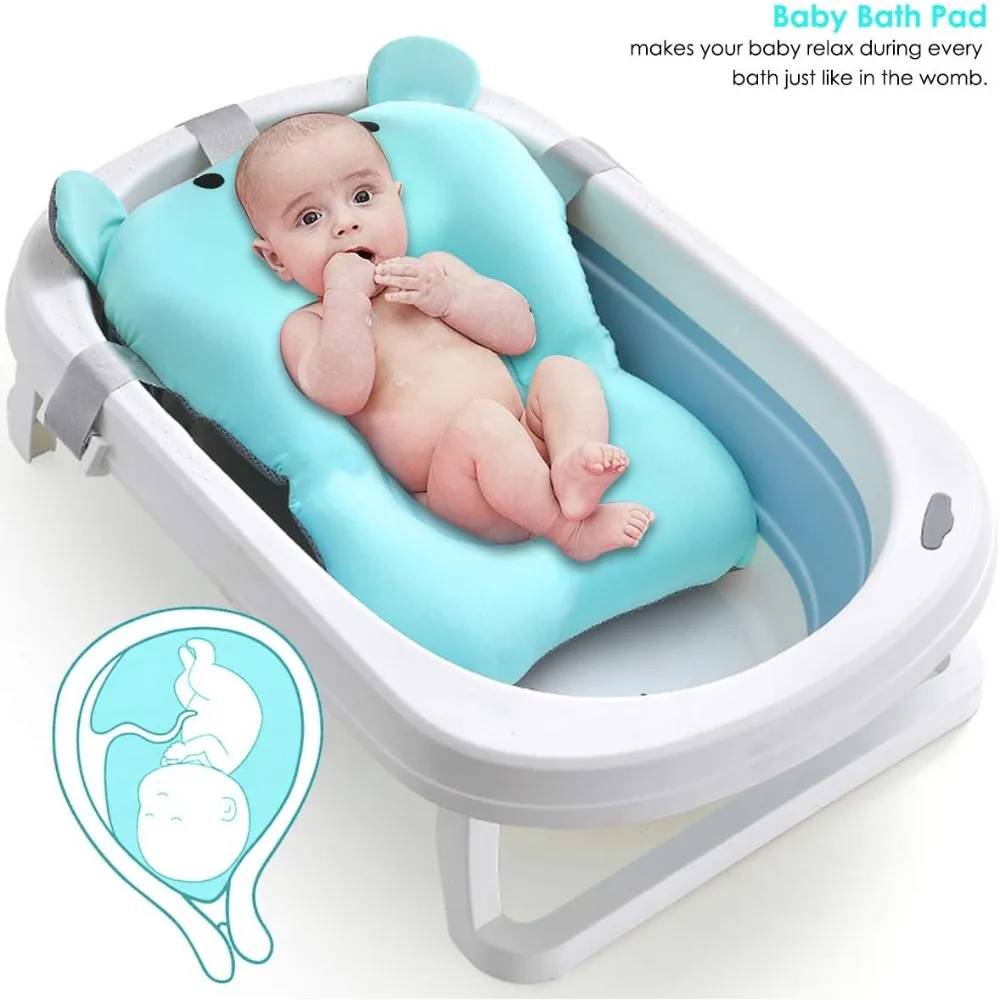 Cuscino per sedile per vasca da bagno per bambini Tappetino da bagno per neonato Cuscino di supporto per sedile da bagno per neonato Cuscino da bagno per neonato Simpatico maiale cartone animato