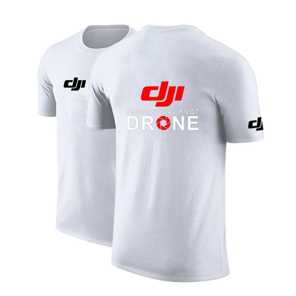 2022 Summer New Dji Professional Pilot Drone Printed T Shirt Men\'s Popular Running sports T-shirt Quick-drying Tee shirt