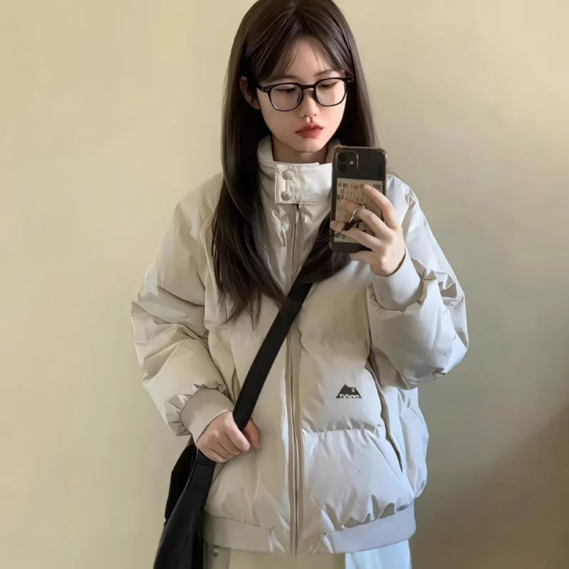 

Women's Winter Cotton Jaet 2025 New Sle Korean Loose ort down Cotton Coat Small Size Student Cotton Clothing