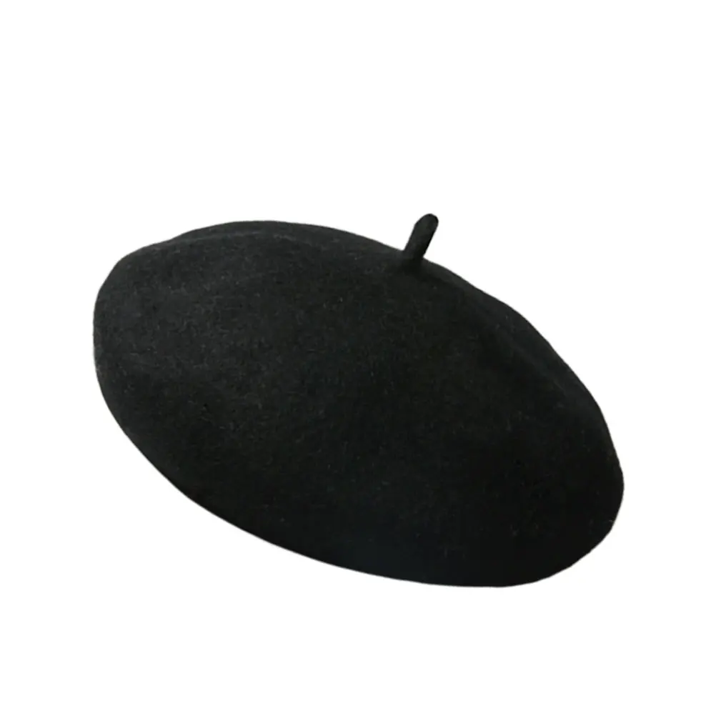 

Lovely Beret For Winter s Warm Hat Autumn Spring Outdoor Cute French Style Headwear Girls Black Size
