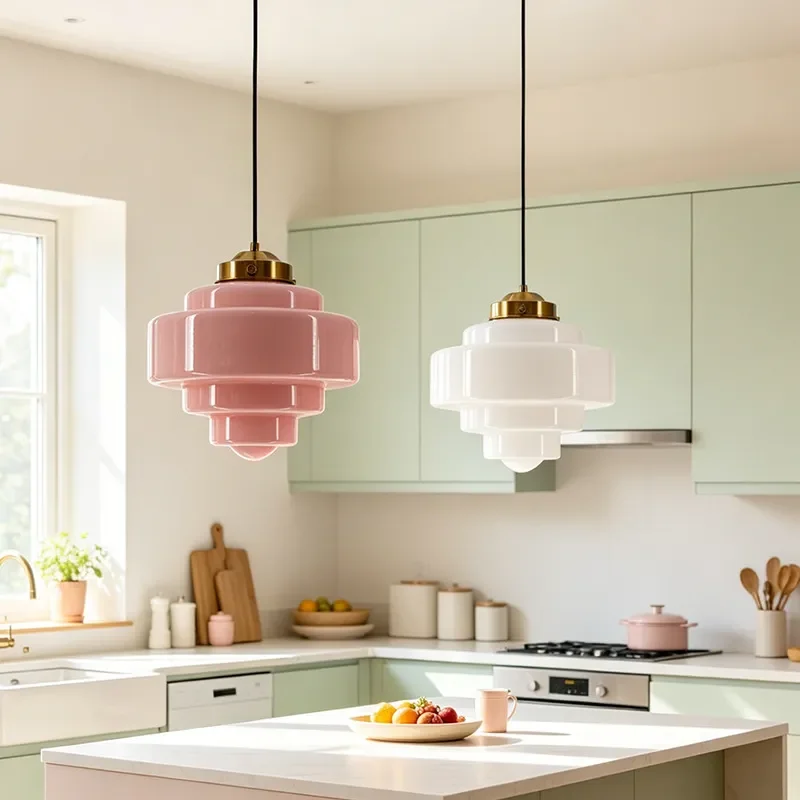 Nordic Simple Glass Cross-border Chandelier French Light Luxury Living Room Dining Room Bedroom Light Designer LED Lighting