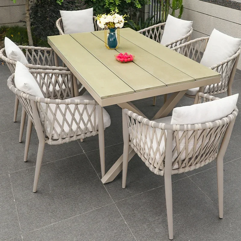 

Nordic Garden Outdoor Tables Luxury Lounge Minimalist Modern Outdoor Tables Balcony Flat Roof Jardin Mobiliario Home Furniture