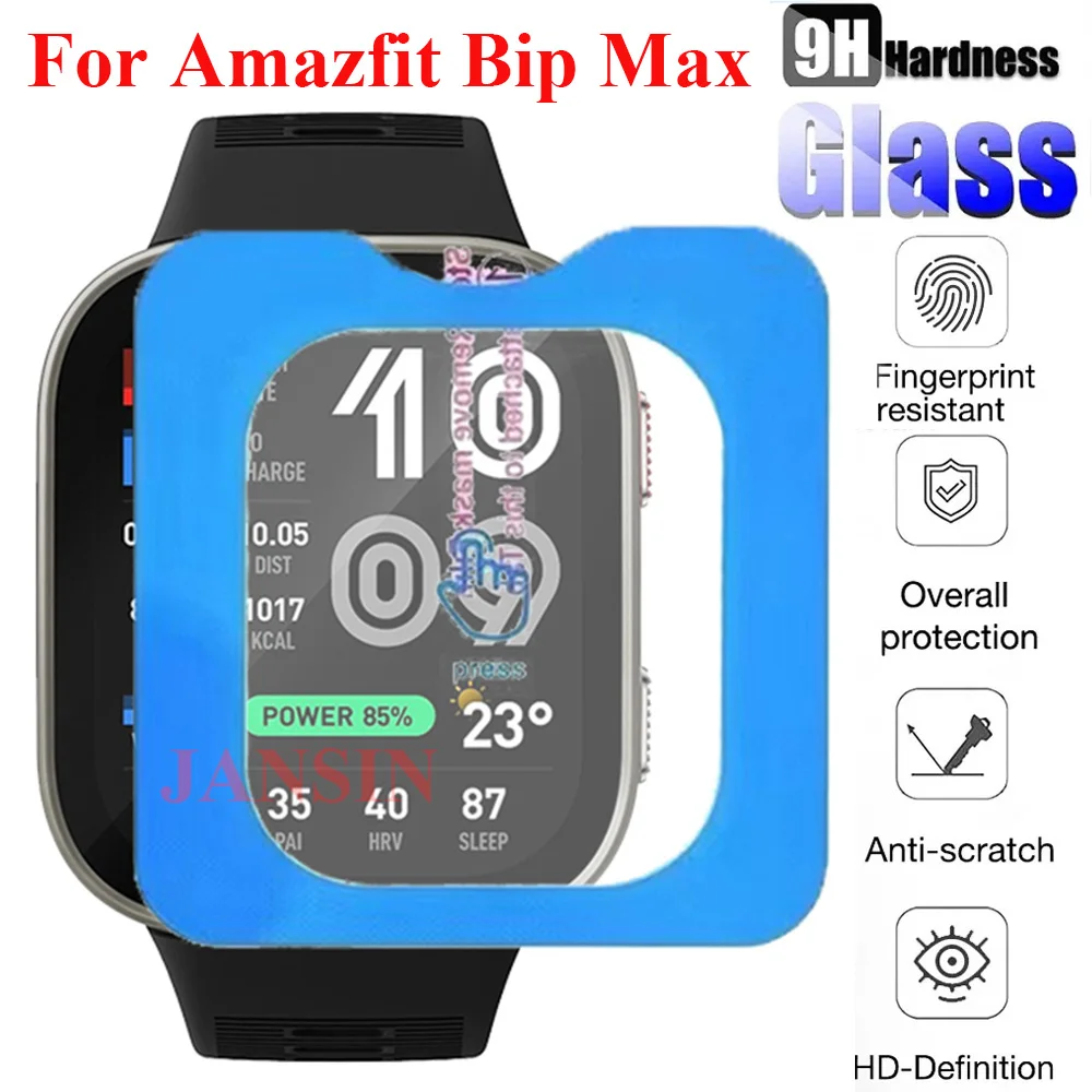 Tempered Glass for Amazfit Bip Max Watch Accessories With Alignment Tool Easy Install Screen Protector For Huami Amazfit Bip Max