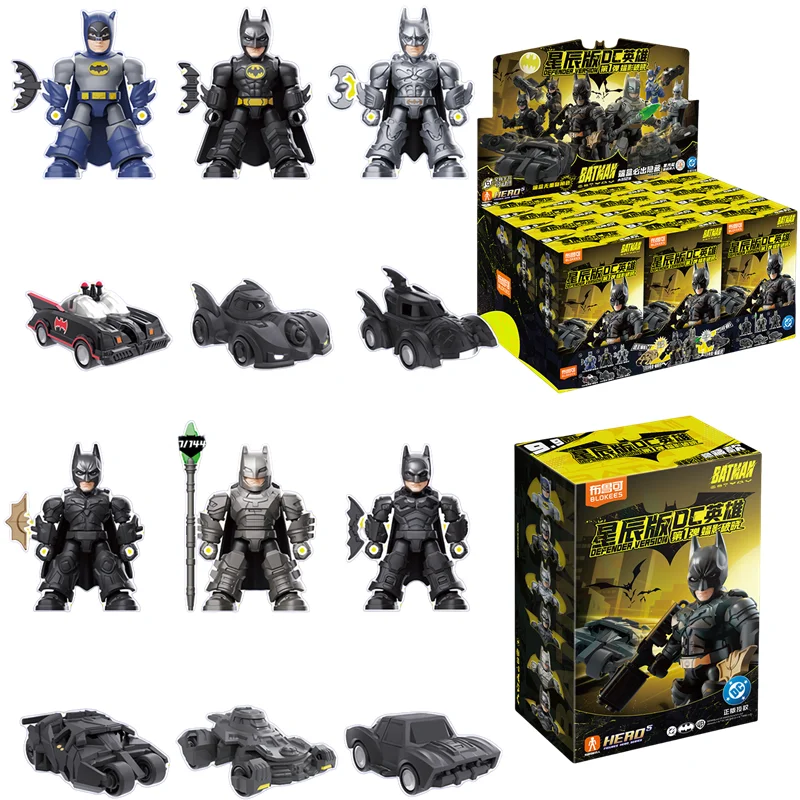 BLOKEES DC Batman Bruce Thomas Wayne Liga da Justiça Batmobile Figura de Anime do Batman Blindado Brinquedos de Blocos de Montar Presentes para Crianças