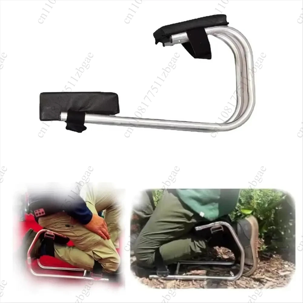 Stainless Steel Adjustable Garden Work Stool, Labor‑Saving Knee Seat Protector with Ankle Support for Farm Work view 6
