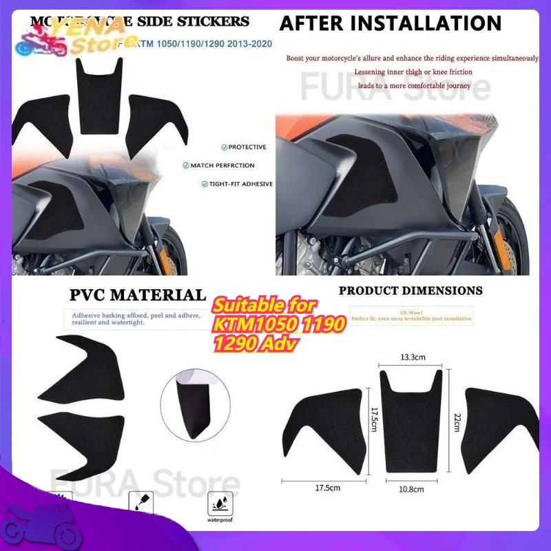 

Suitable for KTM1050 1190 1290 Adv Motorcycle Fish Bone Protection Body Sticker Fuel Tank Sticker