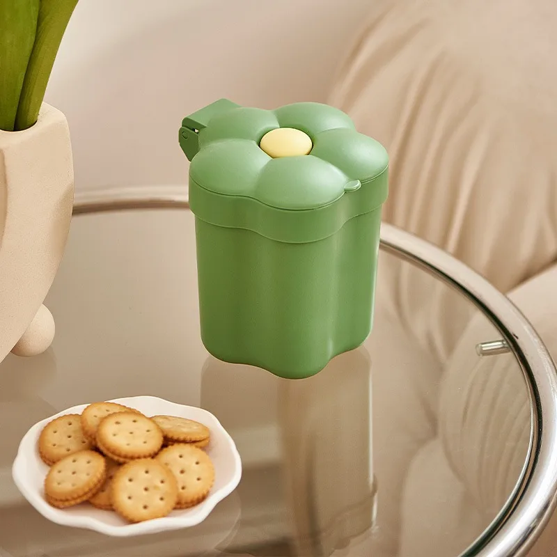 

1pc Bedroom Bathroom Trash Can, Mini Trash Storage Bucket For Daily Use Flower Shape Desktop Trash Can,Household Cute Mini Bins