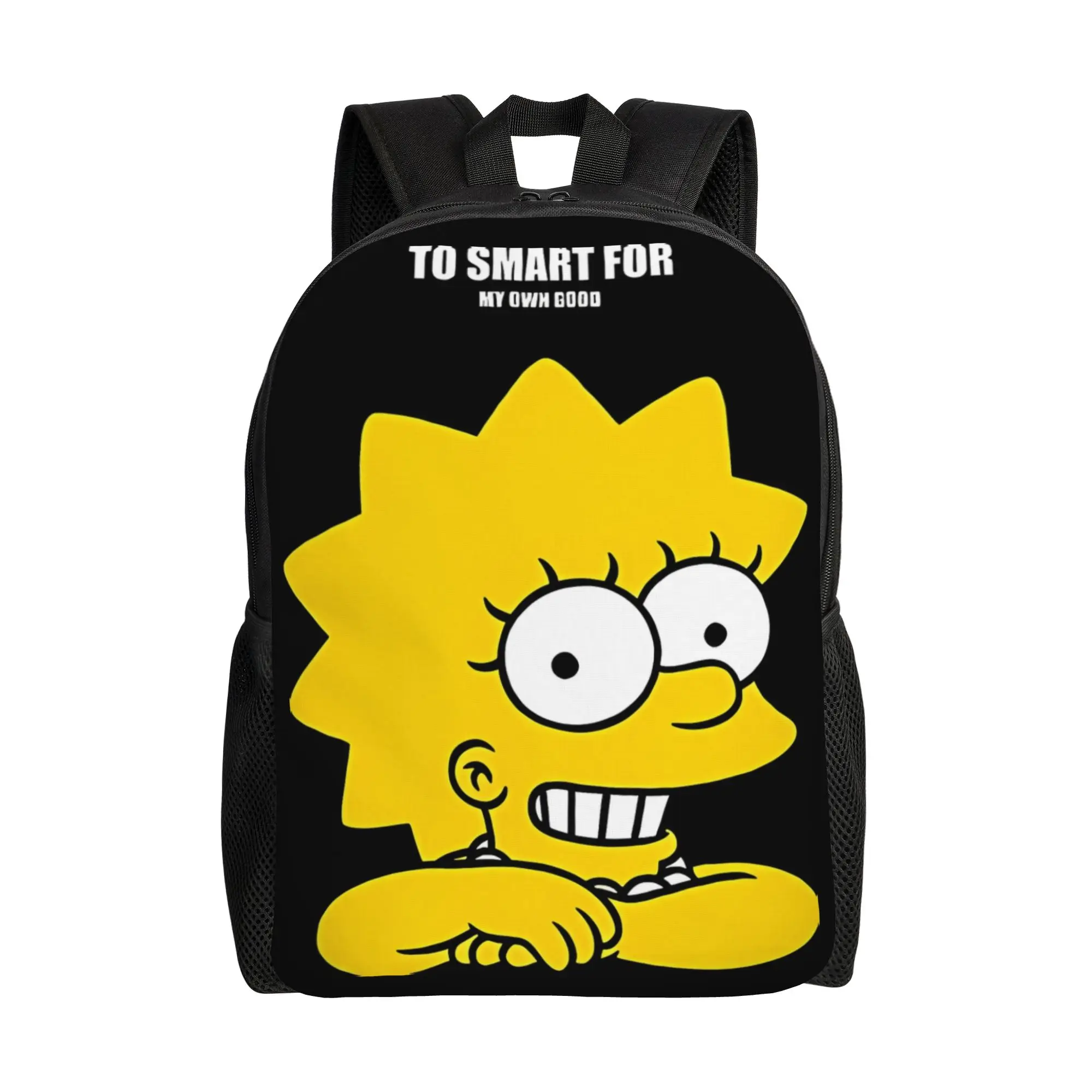 

Back to school season Fashion Yellow Anime Characters Schoolbag The Simpsons Ladies Backpack
