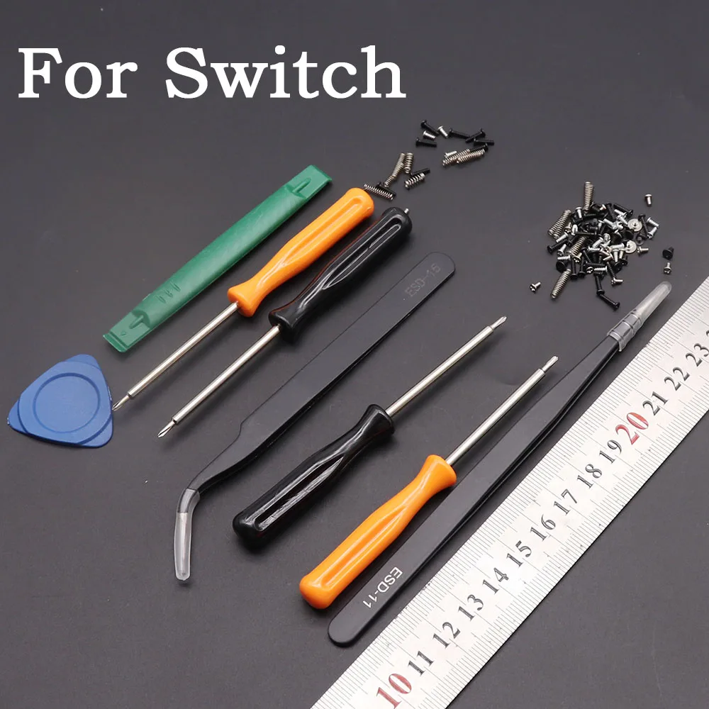 Full Set Screws with Cross Y Tri Wing Screwdriver For Switch NS Console / Joy-Con Controller Replacement Spare Parts