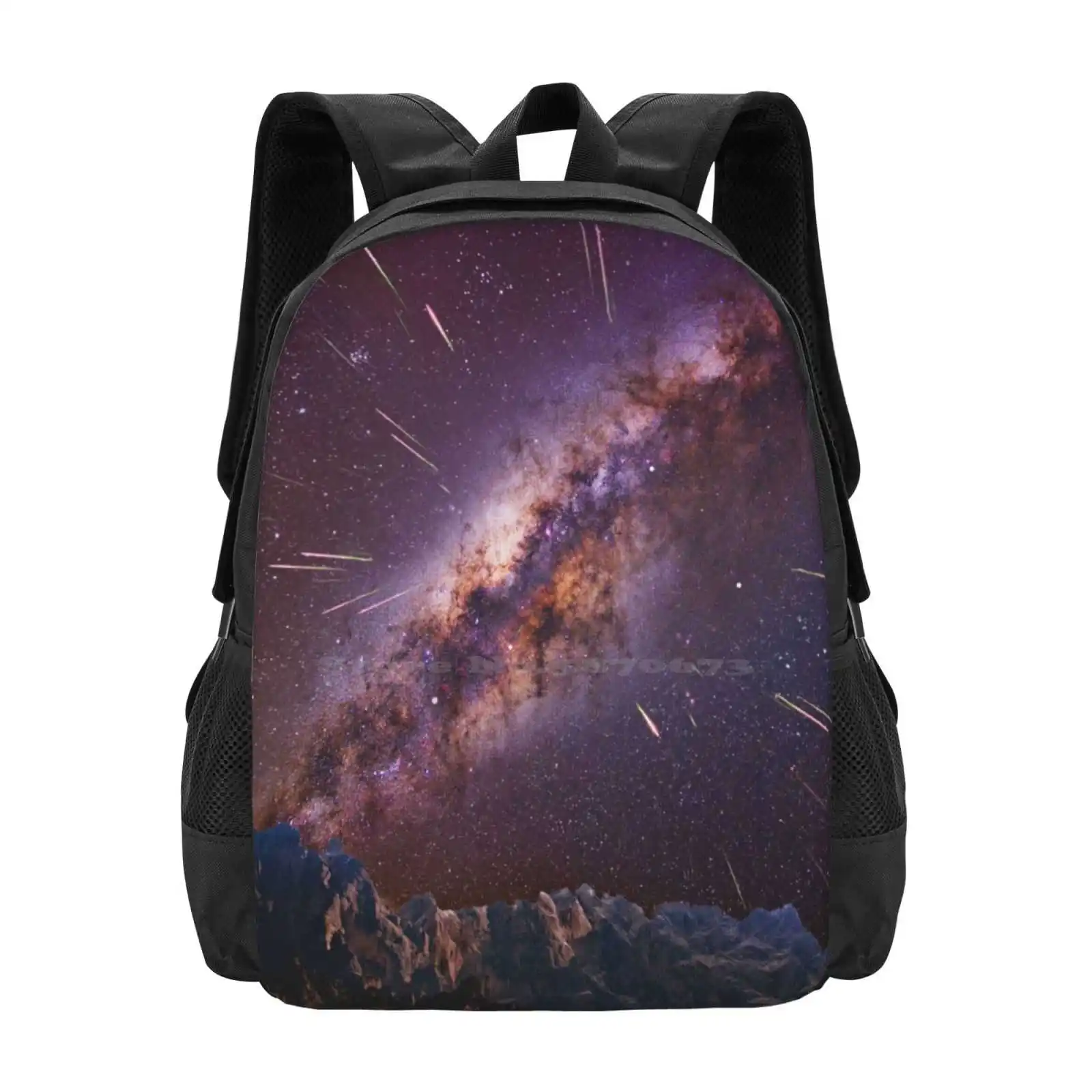 Kaboom-mochila para estudiantes universitarios, bolsa de diseño con patrón, Vía Láctea, perseides, estrellas de tiro, montañas, Alps, Austria, Ennstal