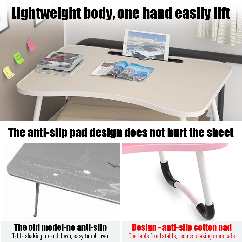 Laptop Bed Desk Extra Large Portable Lap Desk With Cup Holder Storage Drawer Foldable Desk For Bed Couch Sofa