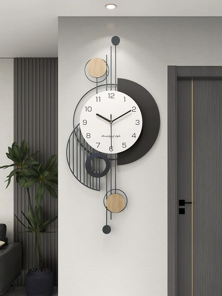 

Creative Atmospheric Design Clock Wall Clock Living Room 2025 New Silent Simple Modern Light Luxury Decoration Wall Clock