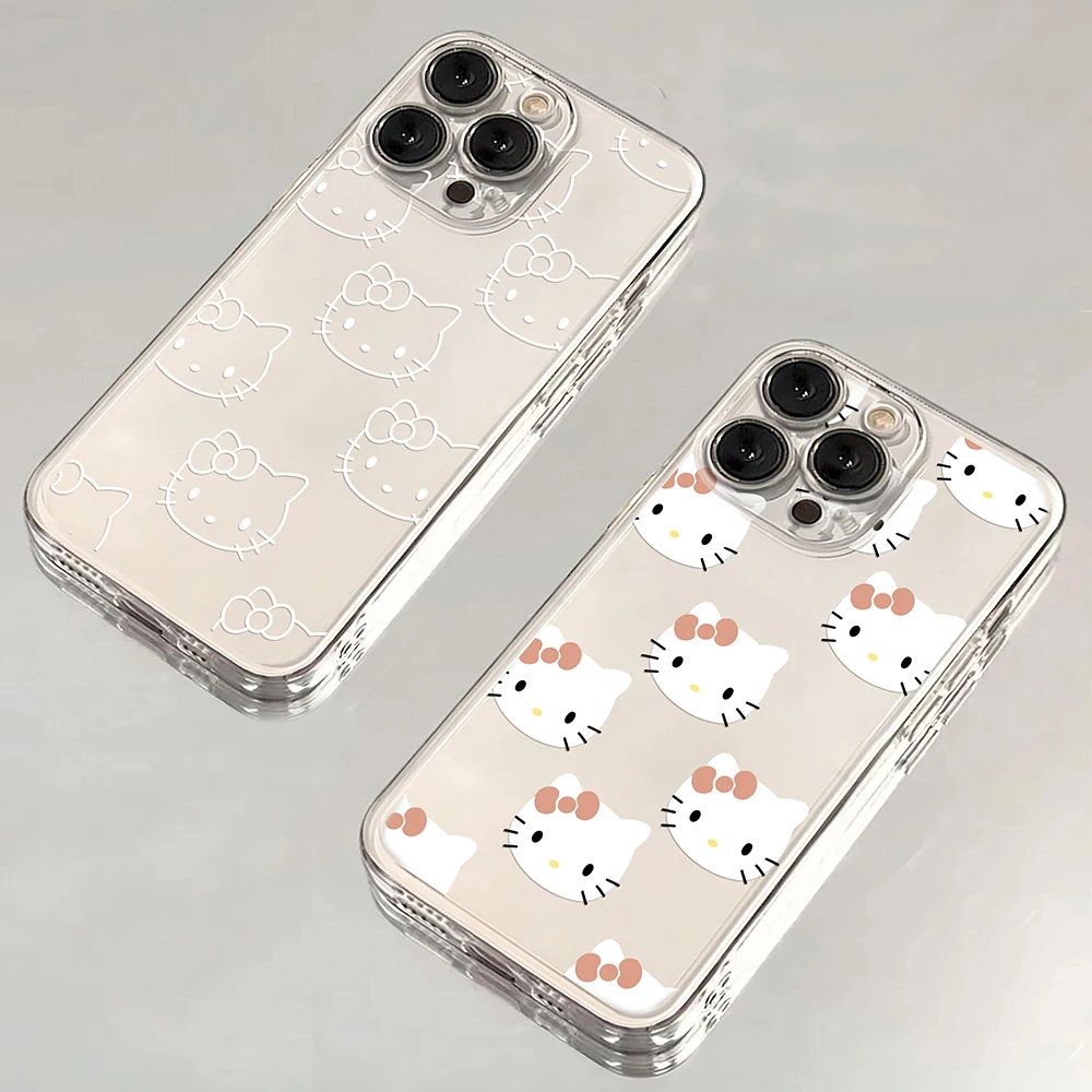 เคสโทรศัพท์มือถือลาย Hello Kitty แบบเรียบง่ายน่ารักสำหรับ Samsung A73 A72 A71 A55 A52 A51 A50 A35 A33 A32 A31 A30 A24 A23 A22 A13 A12ของขวัญฝาครอบขนาด5กรัม